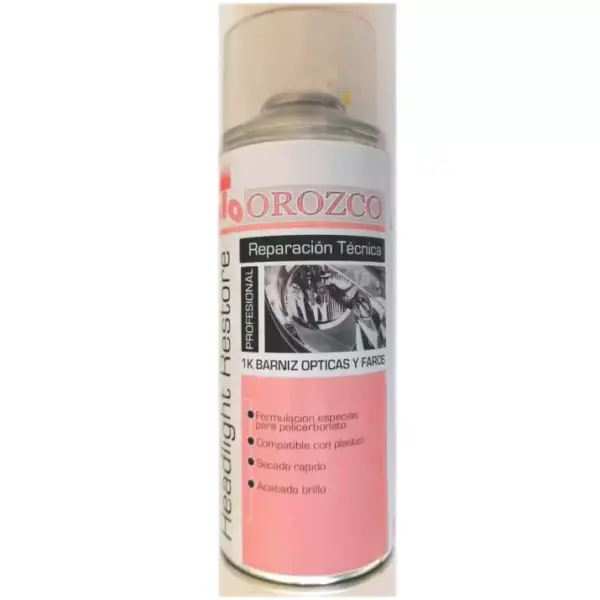 Barniz Para Faros de Coche en Spray 400ml. 2 barniz para opticas y faros en spray