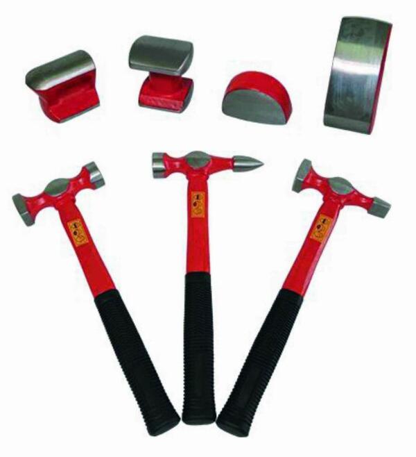 Juego Martillos y Tases Herramientas Chapista 7 Piezas Metalworks 1 Juego Martillos y Tases Herramientas Chapista 7 Piezas Metalworks