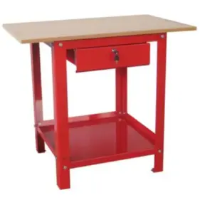 Banco de Trabajo con Encimera de Madera y Cajón 1 metalworks gr33 banco de trabajo