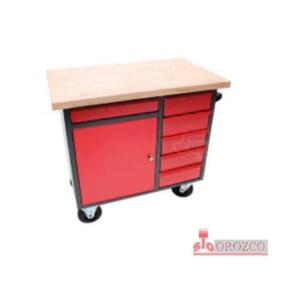 Carro con Banco de Madera, Puerta y 6 Cajones 1 Carro-con-banco-de-madera-puerta-y-6-cajones