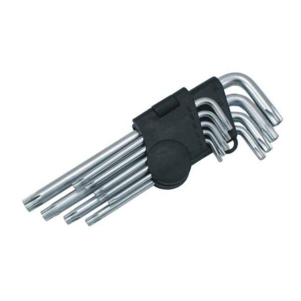 Juego Llaves Torx Largas con Agujero T-10 a T-50 9 Piezas