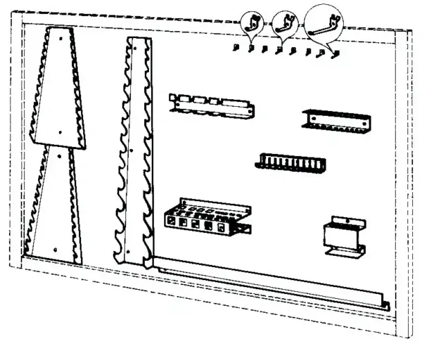 ganchos para panel tablero herramientas samoa 289101