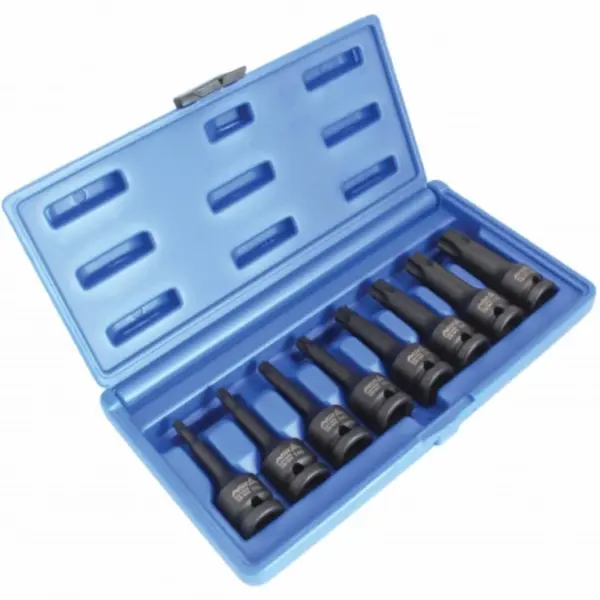 Juego Llaves Vaso 1/2" Punta Torx Impacto 8 Piezas 1 Juego llaves vaso punta torx impacto 8pz