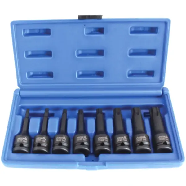Juego llaves vaso punta torx impacto 8pz