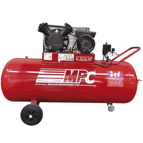 compresor de aire piston correas 3cv 200 litros mpc svn 3200 1